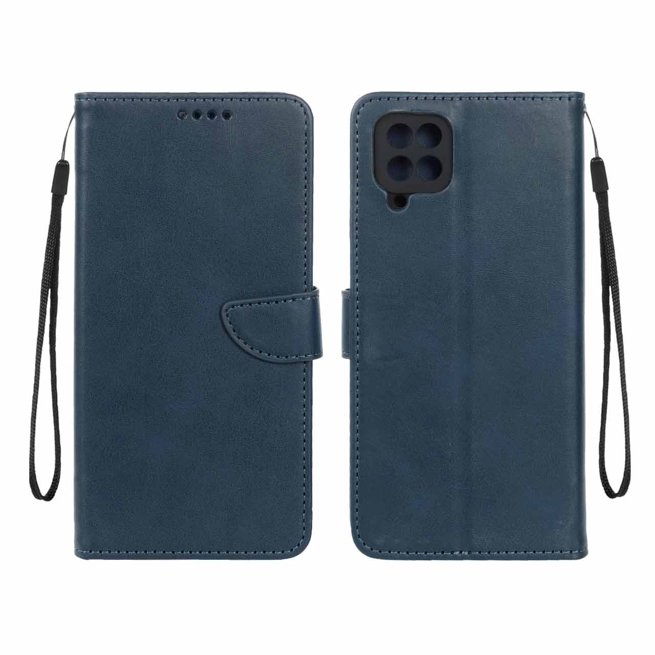 1033458 کیف چرمی موبایل مگنتی محافظ لنزدار Samsung Galaxy A12 / M12 / F12 - سرمه ای - تصویر 1