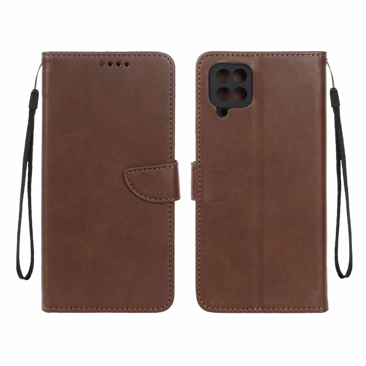 1033460 کیف چرمی موبایل مگنتی محافظ لنزدار Samsung Galaxy A12 / M12 / F12 - قهوه ای - تصویر 1