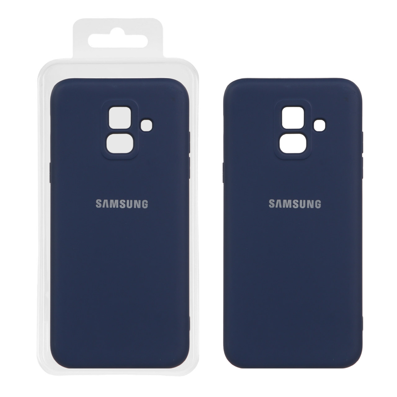 1127994 قاب نیو سیلیکون محافظ لنزدار Samsung Galaxy A6 - RFF - سرمه ای (پک دار) - تصویر 1