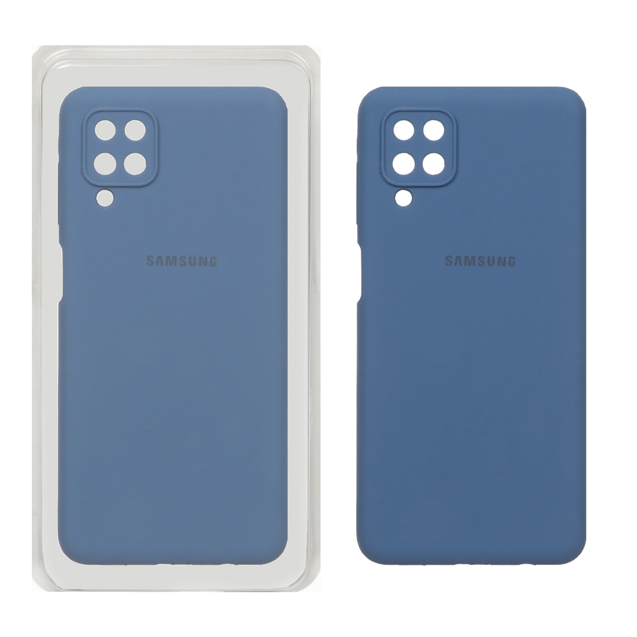 1152332 قاب سیلیکونی پاک کنی اورجینال Samsung Galaxy A12 / M12 / F12 - آبی تیره کد 1 (پک اصلی) - تصویر 1