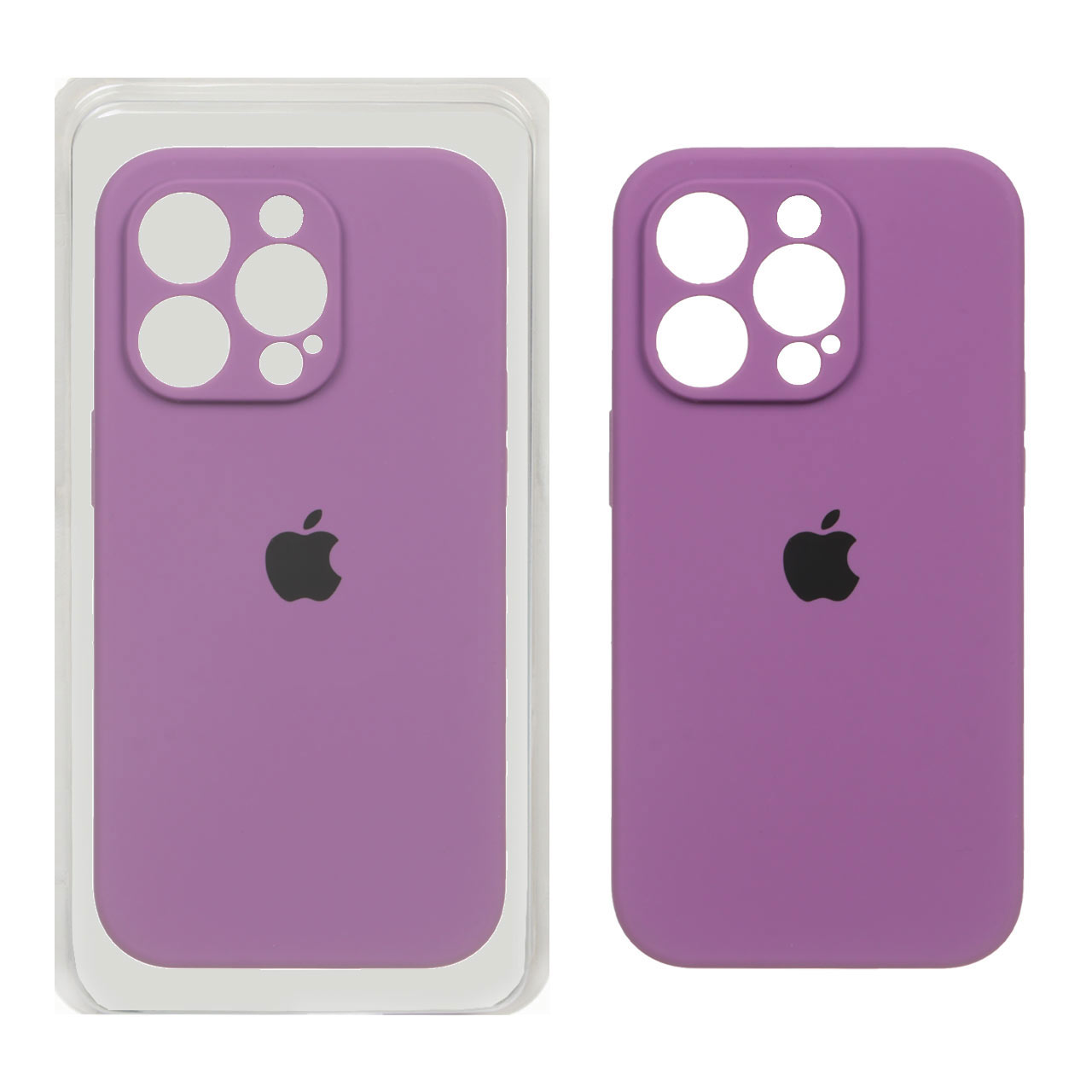 1180062 قاب سیلیکونی پاک کنی محافظ لنزدار اورجینال Apple iPhone 14 Pro - ارغوانی (پک اصلی) - تصویر 1