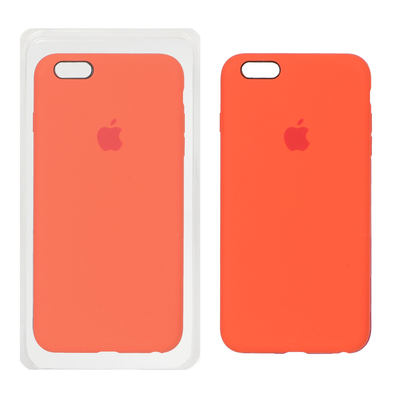 1188256 قاب سیلیکونی پاک کنی اورجینال Apple iPhone 6 Plus / iPhone 6s Plus - نارنجی تیره (پک اصلی) - تصویر 1