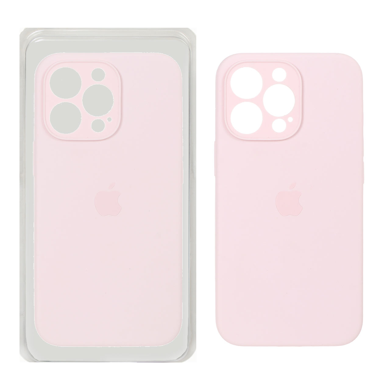 1190072 قاب سیلیکونی پاک کنی محافظ لنزدار اورجینال Apple iPhone 13 Pro - صورتی روشن (پک اصلی) - تصویر 1