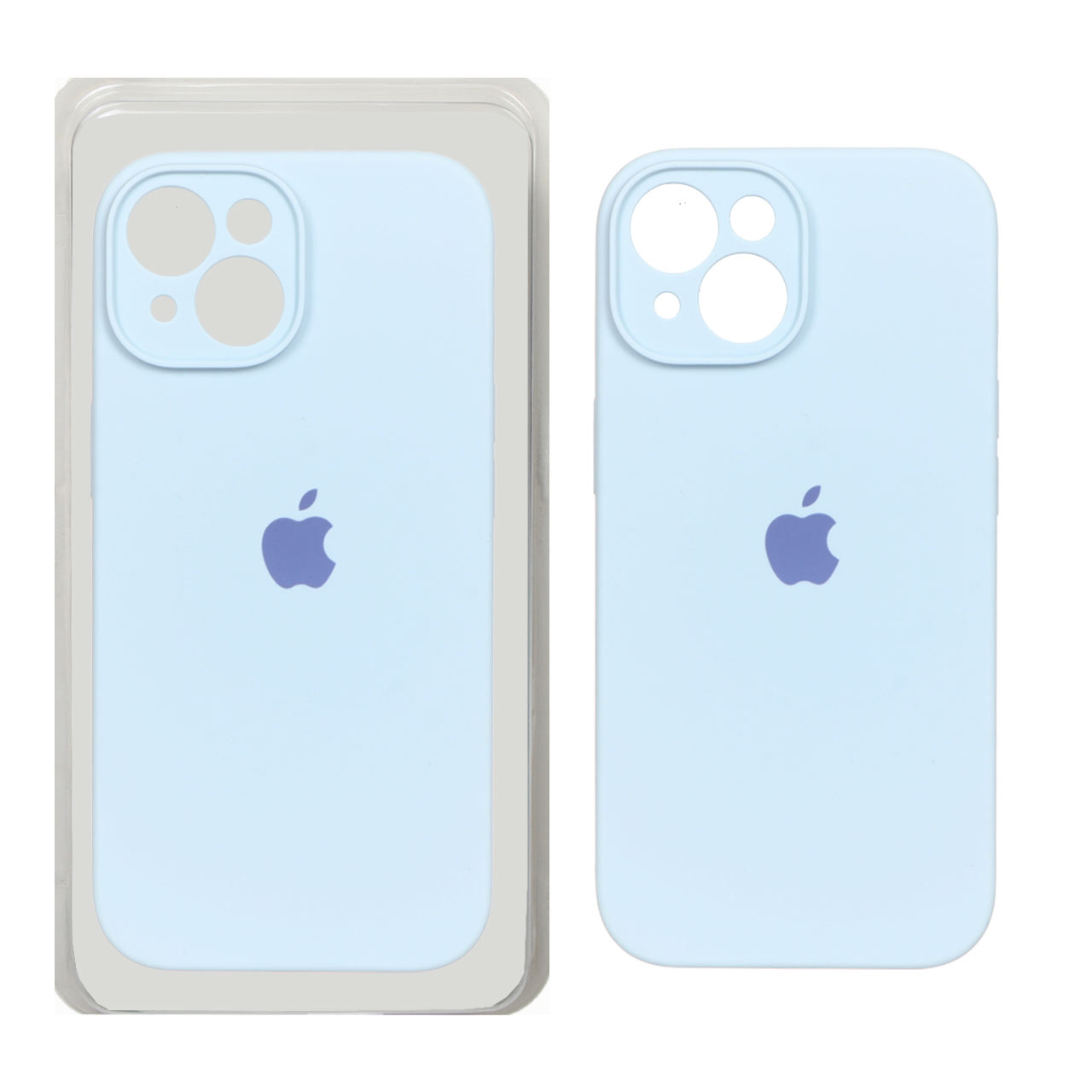 1191568 قاب سیلیکونی پاک کنی محافظ لنزدار اورجینال Apple iPhone 15 - آبی آسمانی (پک اصلی) - تصویر 1