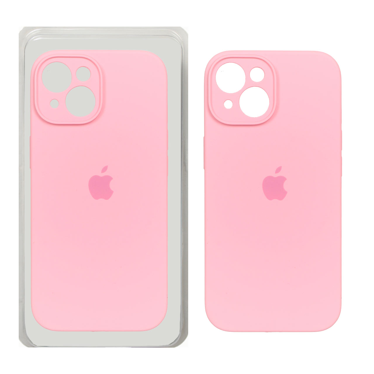 1191602 قاب سیلیکونی پاک کنی محافظ لنزدار اورجینال Apple iPhone 15 - صورتی (پک اصلی) - تصویر 1