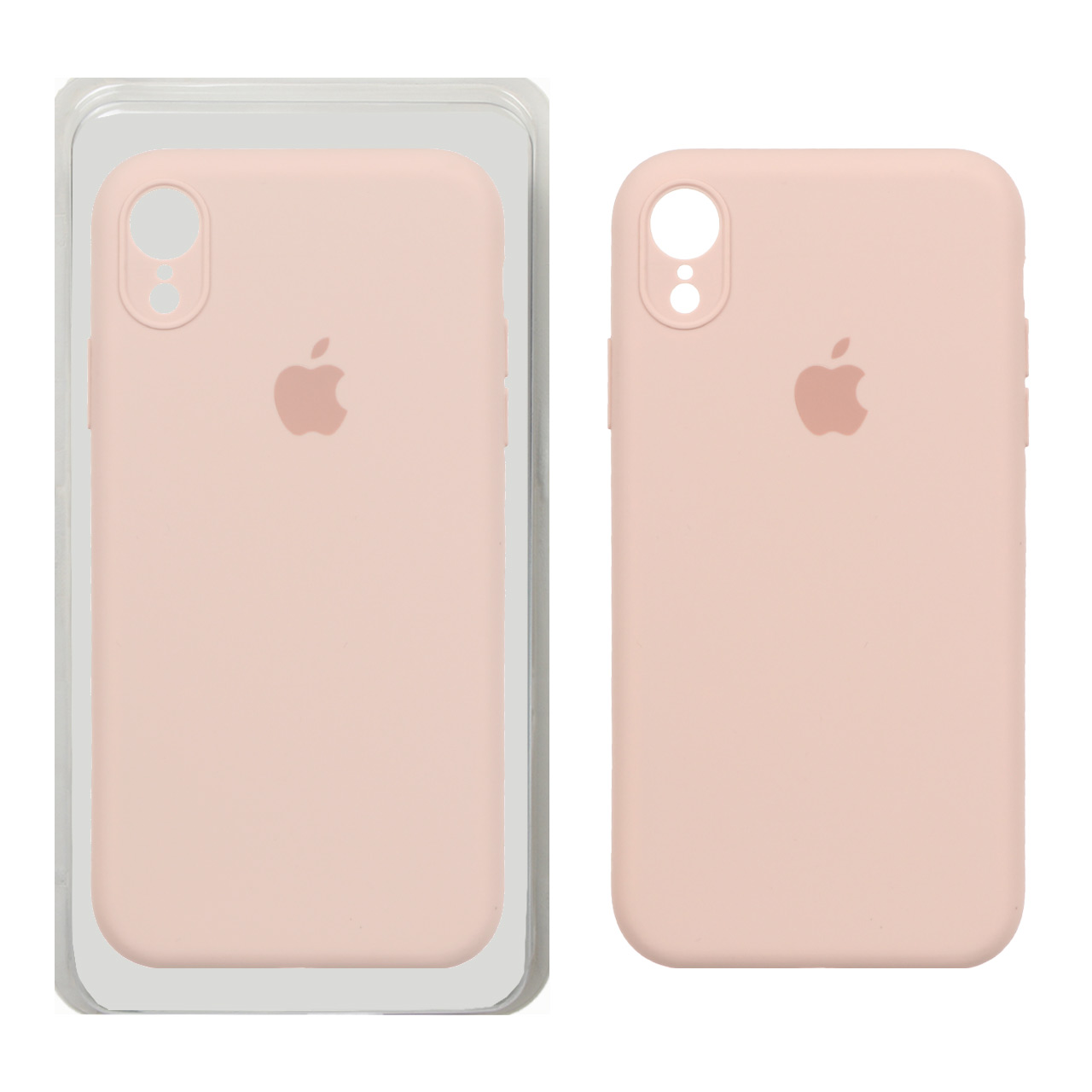 1191696 قاب سیلیکونی پاک کنی محافظ لنزدار اورجینال Apple iPhone XR - صورتی چرک (پک اصلی) - تصویر 1