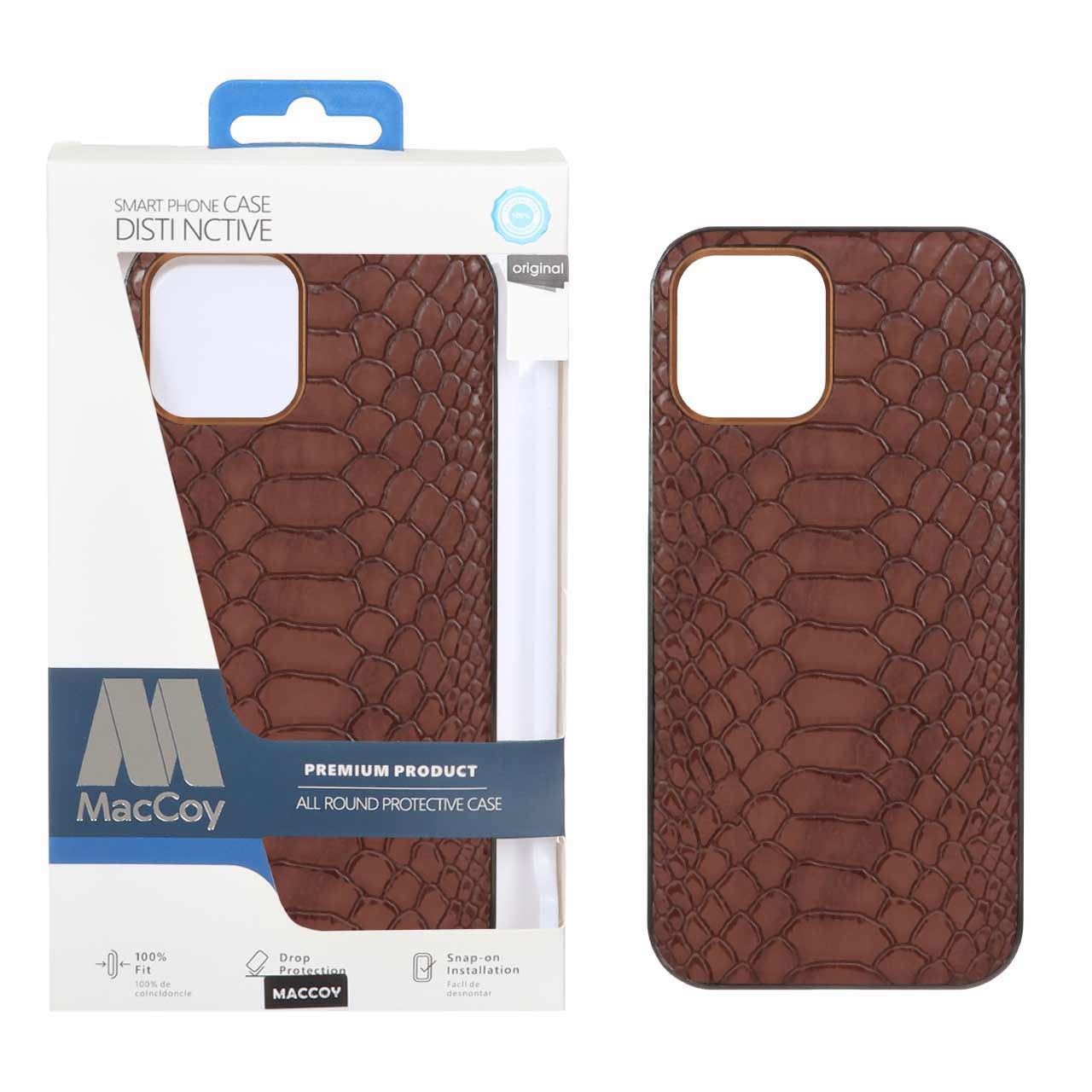 1192976 قاب اورجینال MacCoy چرمی پوست ماری Apple iPhone 12 / iPhone 12 Pro - قهوه ای (پک دار) - تصویر 1