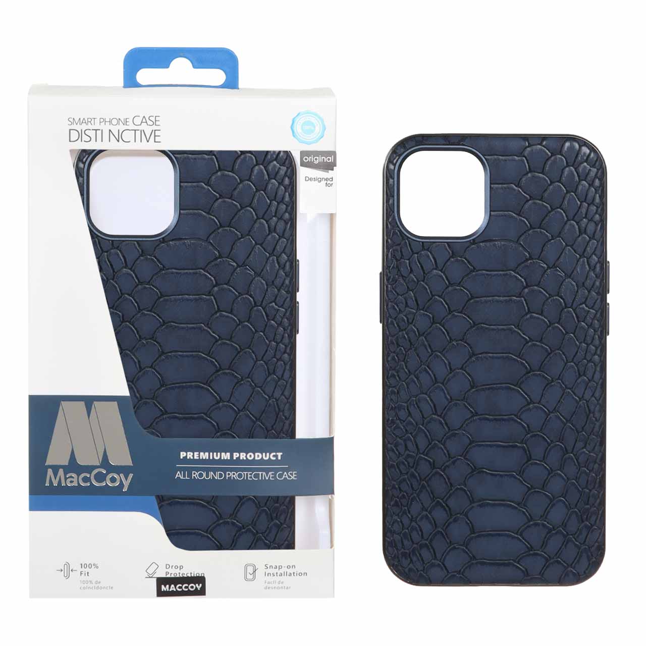 1192984 قاب اورجینال MacCoy چرمی پوست ماری Apple iPhone 13 / iPhone 14 - سرمه ای (پک دار) - تصویر 1