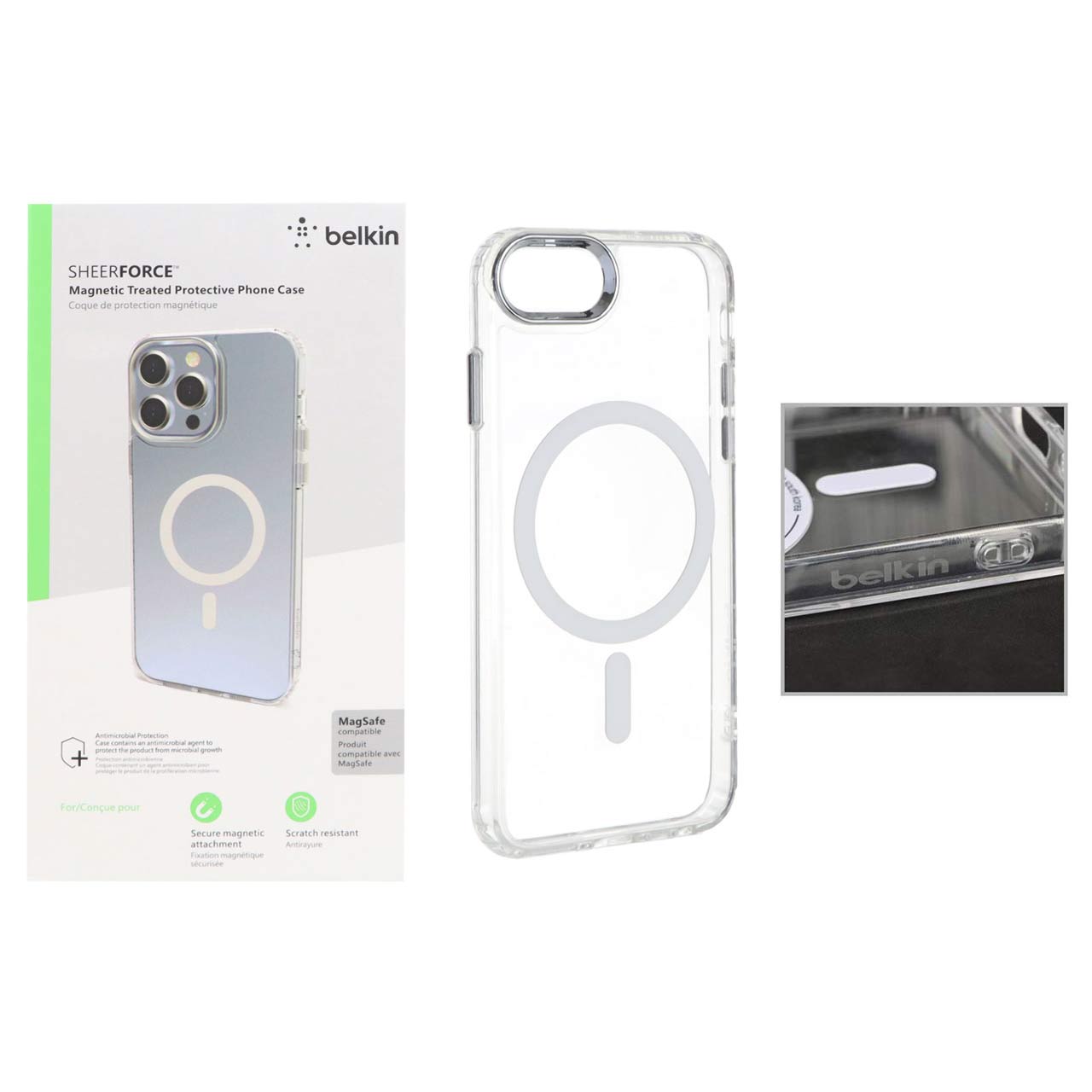 1194132 قاب belkin شفاف Magsafe مدل Apple iPhone SE (2020) / iPhone 7 / iPhone 8 (پک دار) - تصویر 1