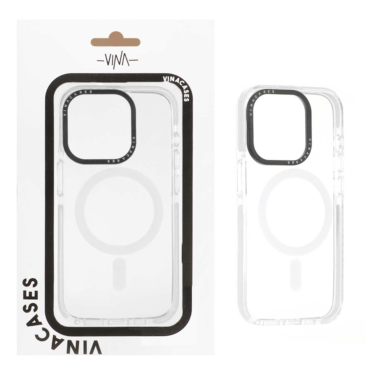 1196356 قاب اورجینال Vina شفاف Magsafe مدل Apple iPhone 15 Pro - سفید (پک دار) - تصویر 1