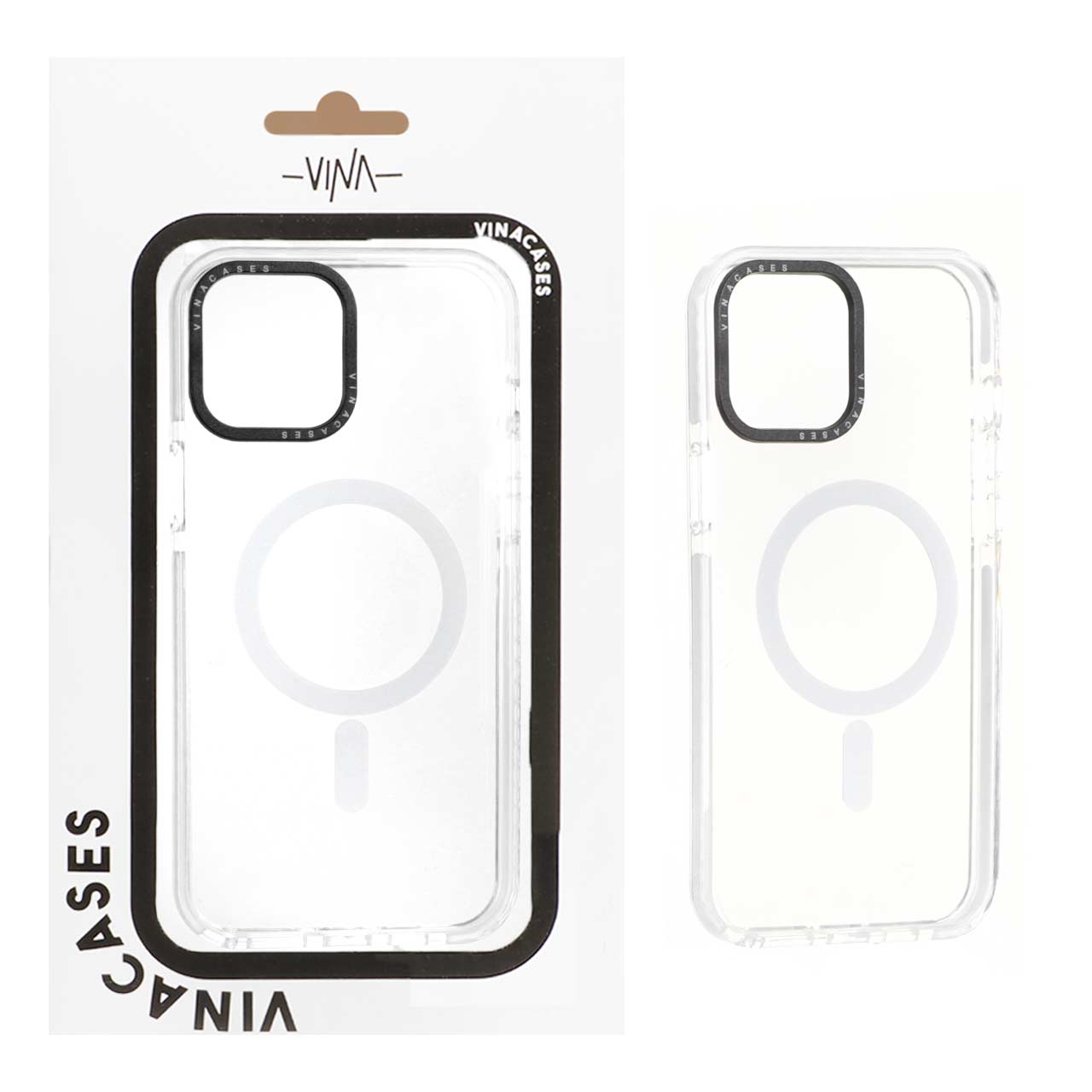 1196380 قاب اورجینال Vina شفاف Magsafe مدل Apple iPhone 12 Pro Max - سفید (پک دار) - تصویر 1