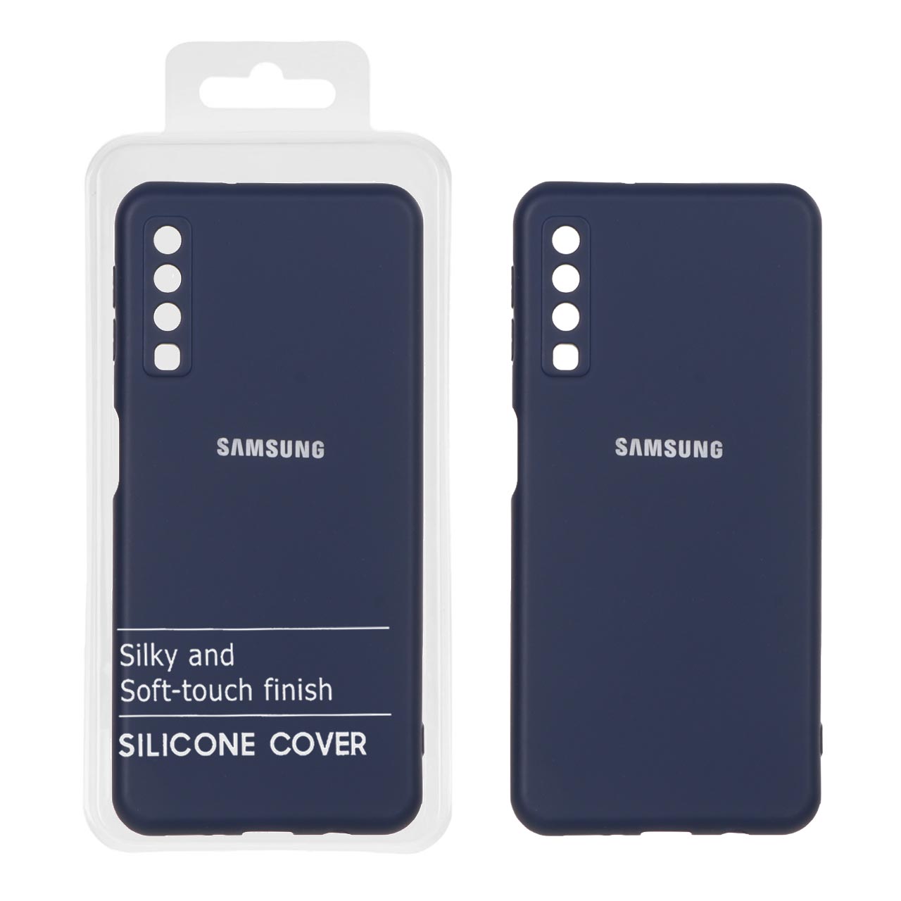 1199216 قاب نیو سیلیکون محافظ لنزدار Samsung Galaxy A750 / A7 (2018) - RFF - سرمه ای (پک دار) - تصویر 1