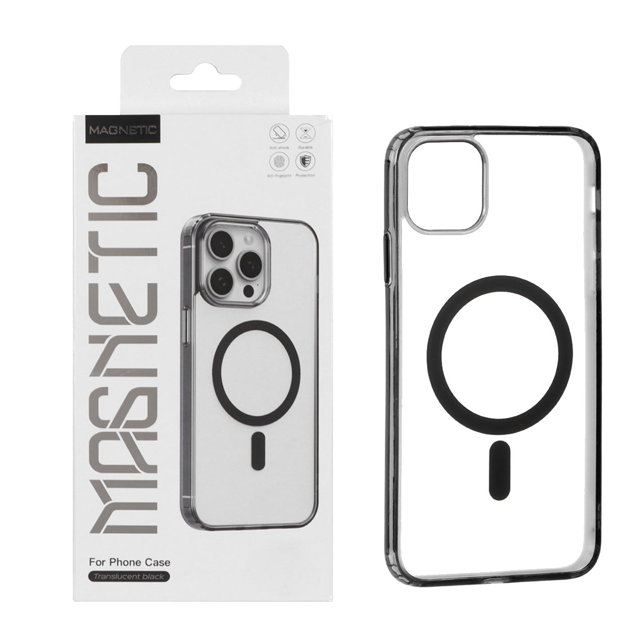 1202834 قاب اورجینال Magnetic Magsafe دور ژله ای Apple iPhone 11 Pro Max - مشکی (پک دار) - تصویر 1