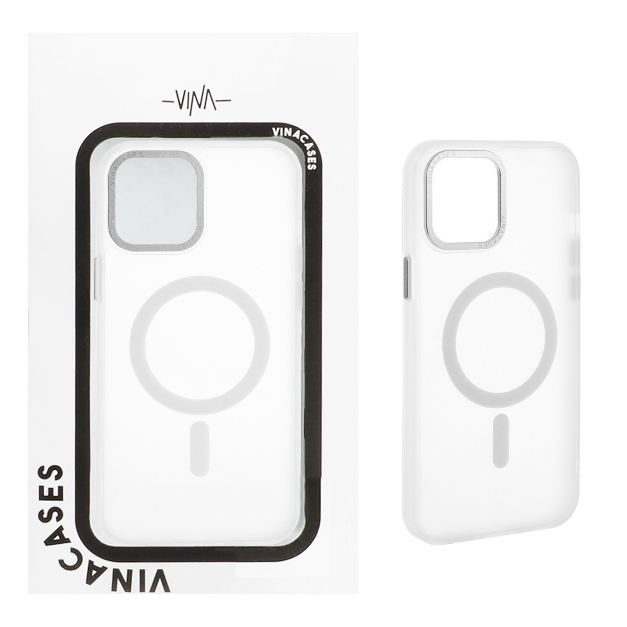 1228466 قاب اورجینال Vina مات Magsafe مدل Apple iPhone 12 Pro Max - سفید (پک دار) - تصویر 1