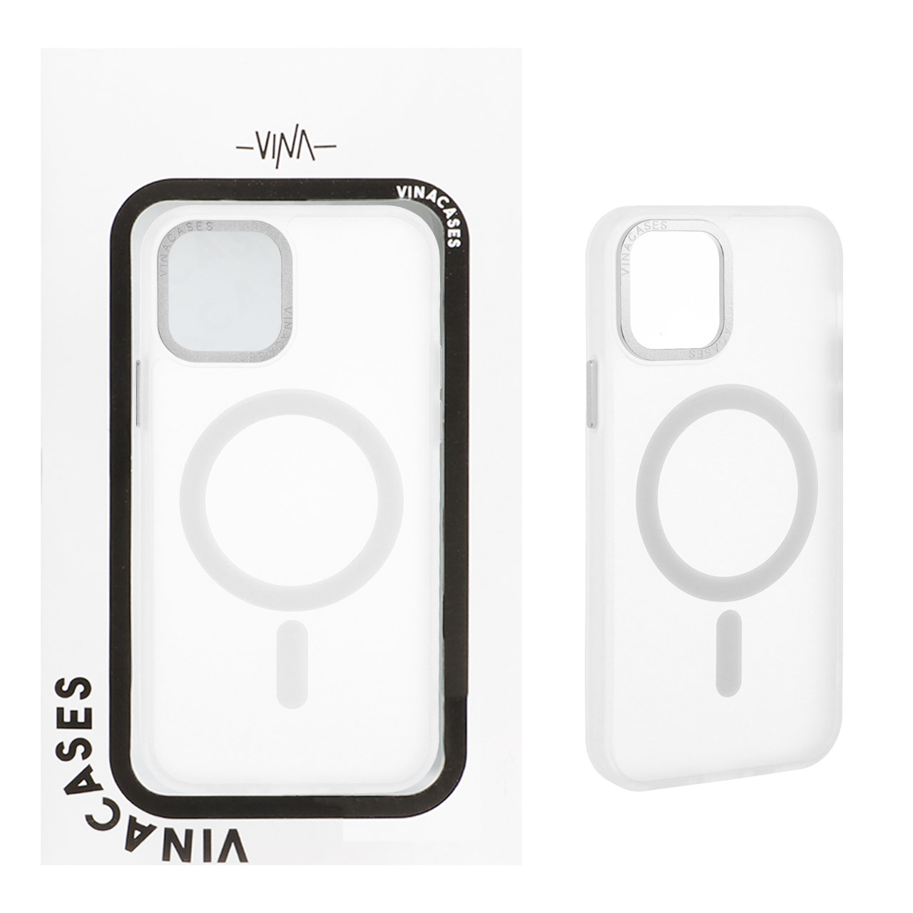 1228470 قاب اورجینال Vina مات Magsafe مدل Apple iPhone 12 Pro / iPhone 12 - سفید (پک دار) - تصویر 1