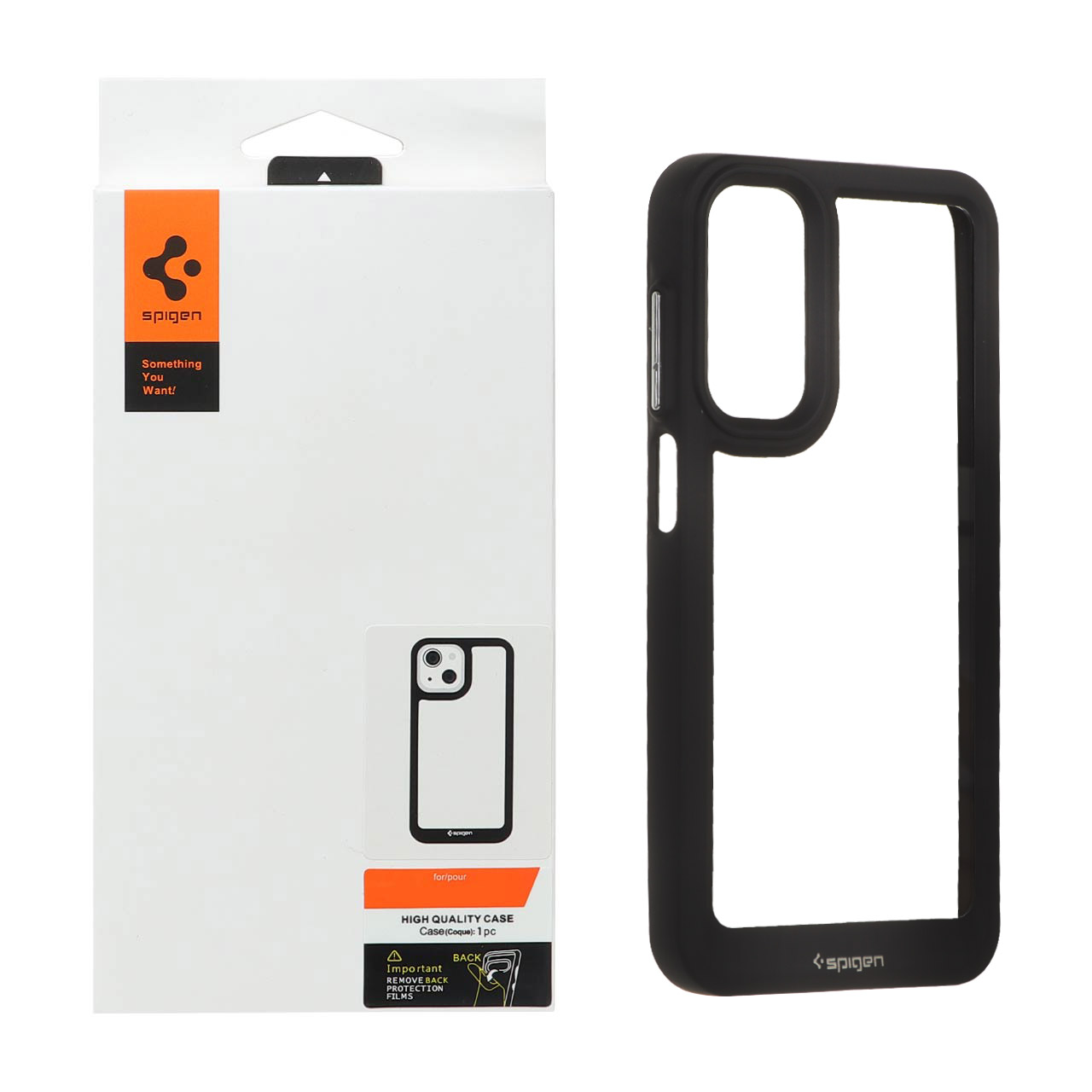 1228830 قاب اورجینال Spigen مدل Samsung Galaxy A15 - شفاف مشکی - تصویر 1