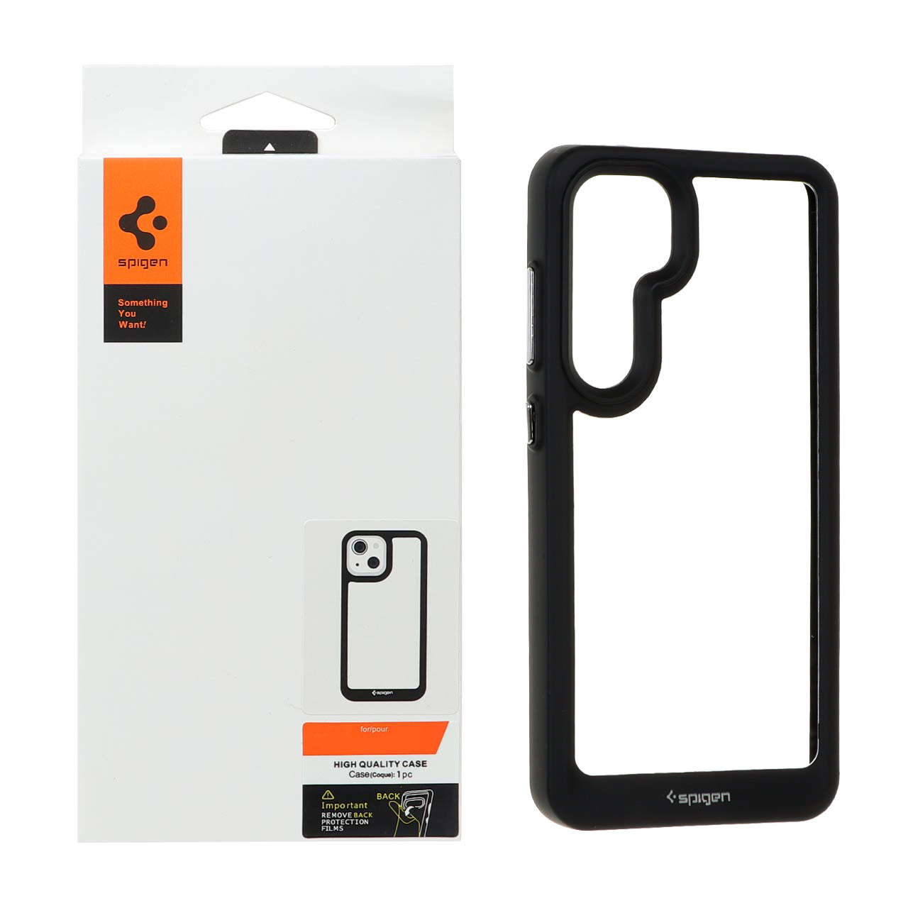 1228836 قاب اورجینال Spigen مدل Samsung Galaxy S24 FE - شفاف مشکی - تصویر 1