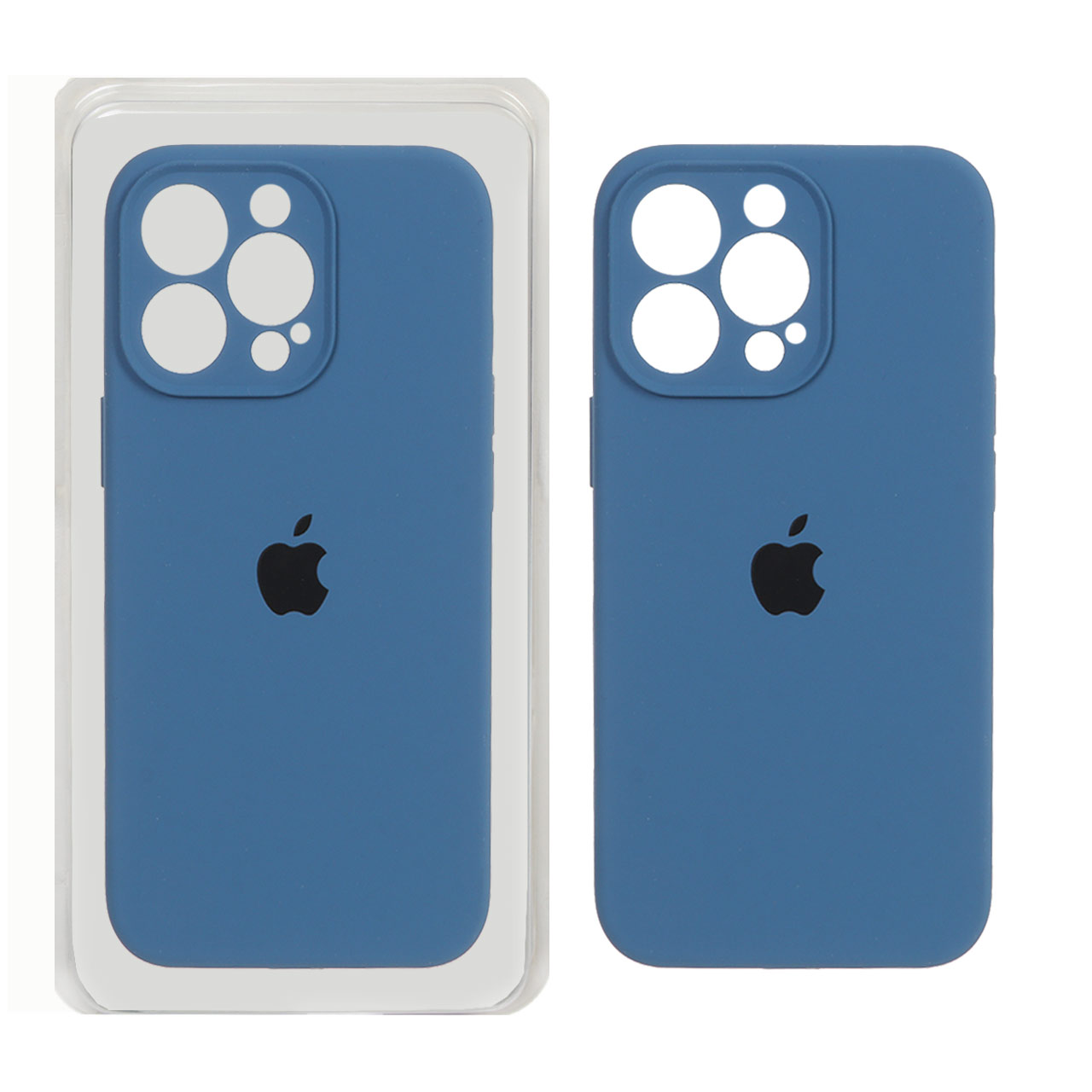 1236534 قاب سیلیکونی پاک کنی محافظ لنزدار اورجینال Apple iPhone 13 Pro - آبی تیره ( پک اصلی) - تصویر 1