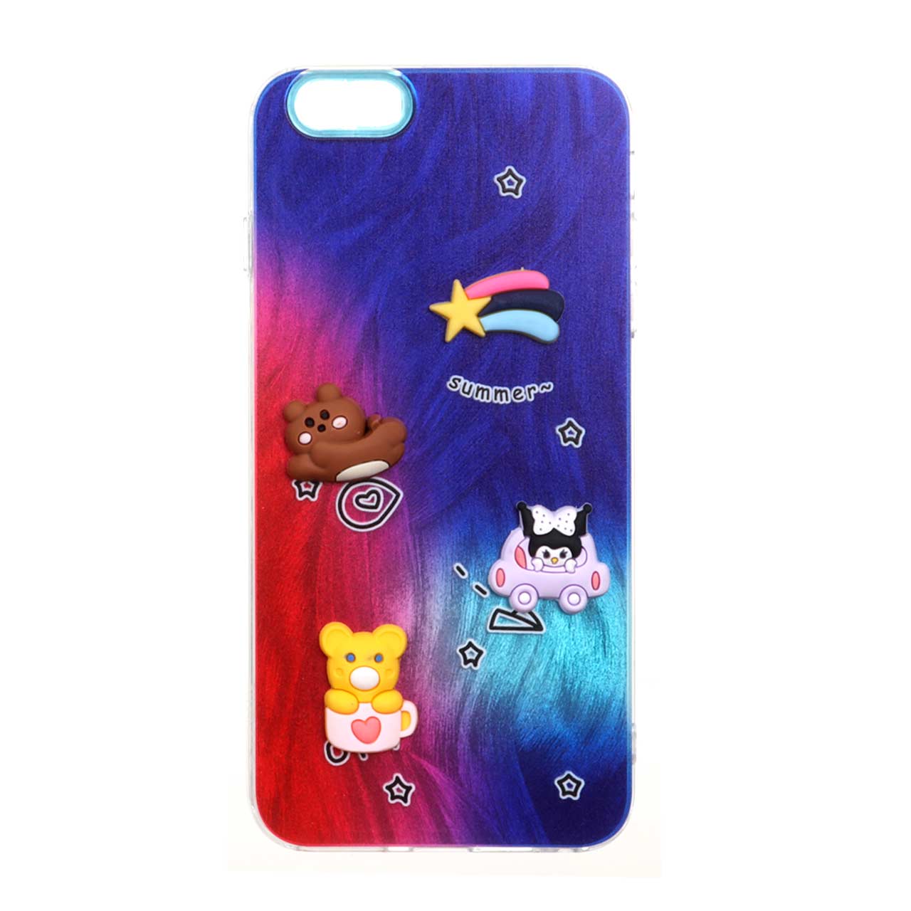 1237662 قاب اطلسی عروسک برجسته پاستیلی Apple iPhone 6 Plus / iPhone 6s Plus - طرح 12 CHJ - تصویر 1