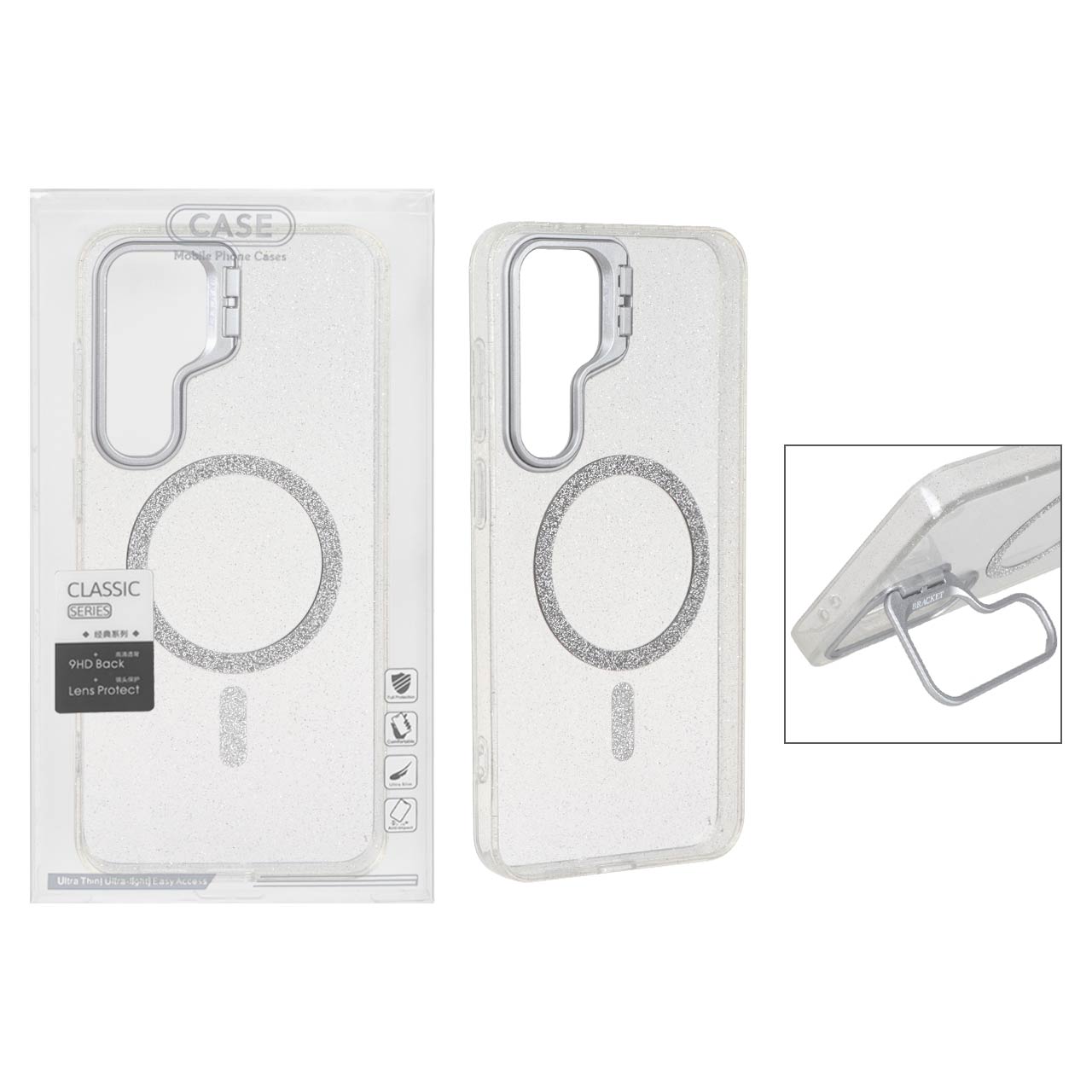 1260260 قاب BRACKET اکلیلی Magsafe مدل Samsung Galaxy S24 FE - نقره ای (پک دار) - تصویر 1