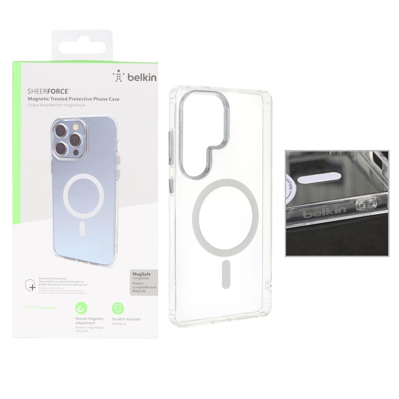 1270674 قاب belkin شفاف Magsafe مدل Samsung Galaxy S25 Ultra (پک دار) - تصویر 1