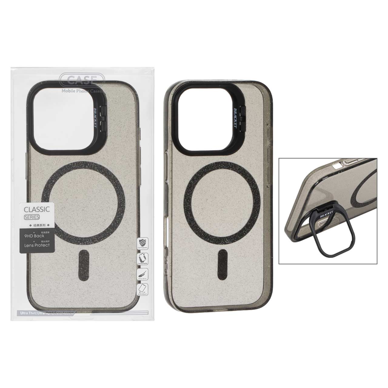 1281526 قاب BRACKET اکلیلی Magsafe مدل Apple iPhone 16 Pro - مشکی (پک دار) - تصویر 1