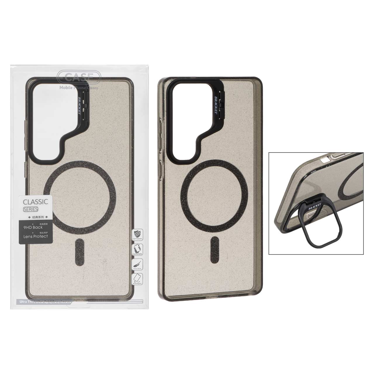 1281534 قاب BRACKET اکلیلی Magsafe مدل Samsung Galaxy S25 Ultra - مشکی (پک دار) - تصویر 1