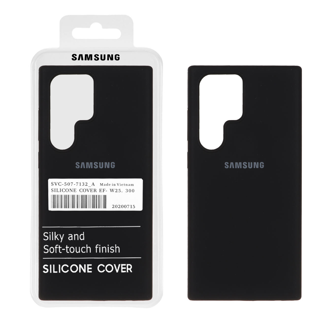 1292096 قاب سیلیکونی پاک کنی اورجینال درجه یک Samsung Galaxy S23 Ultra - مشکی (پک دار) - تصویر 1