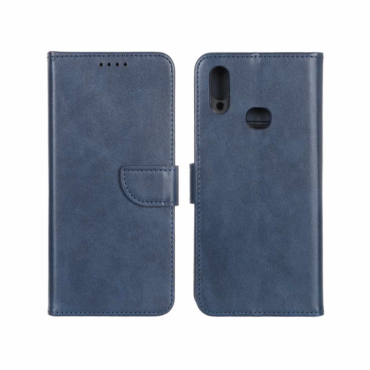 1293842 کیف چرمی موبایل مگنتی Samsung Galaxy A10s - سرمه ای - تصویر 1