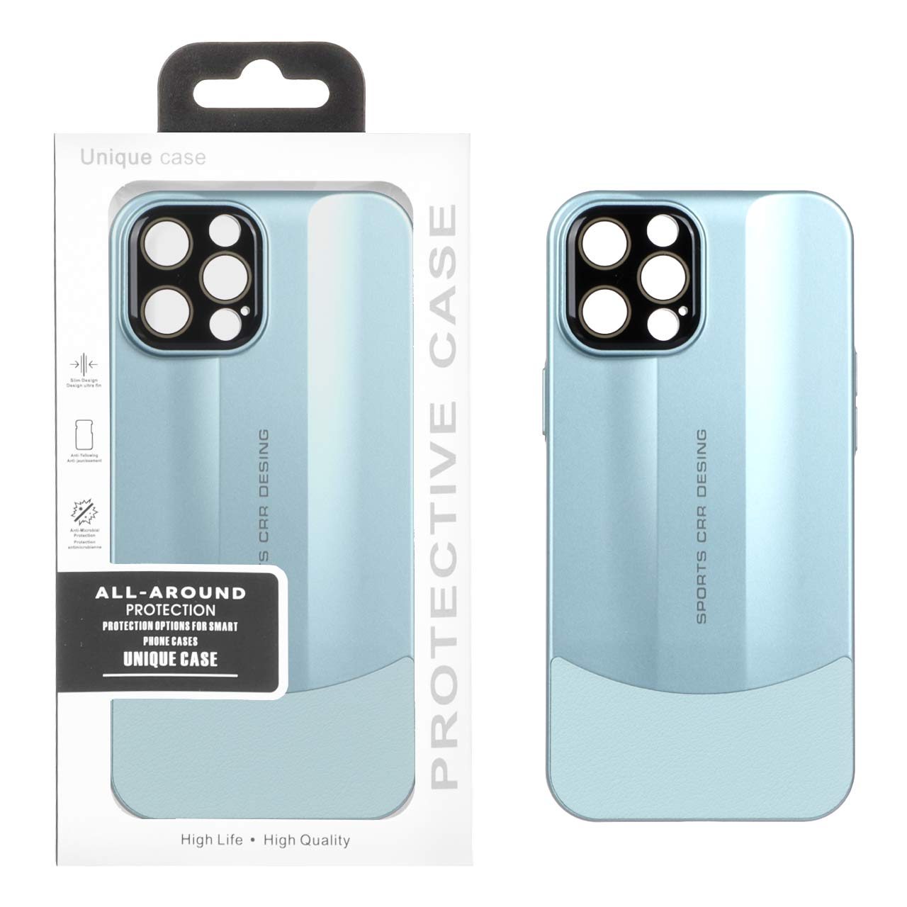 1300132 قاب اورجینال Sports Design محافظ لنز شیشه ای Apple iPhone 12 Pro Max - آبی روشن (پک دار) - تصویر 1