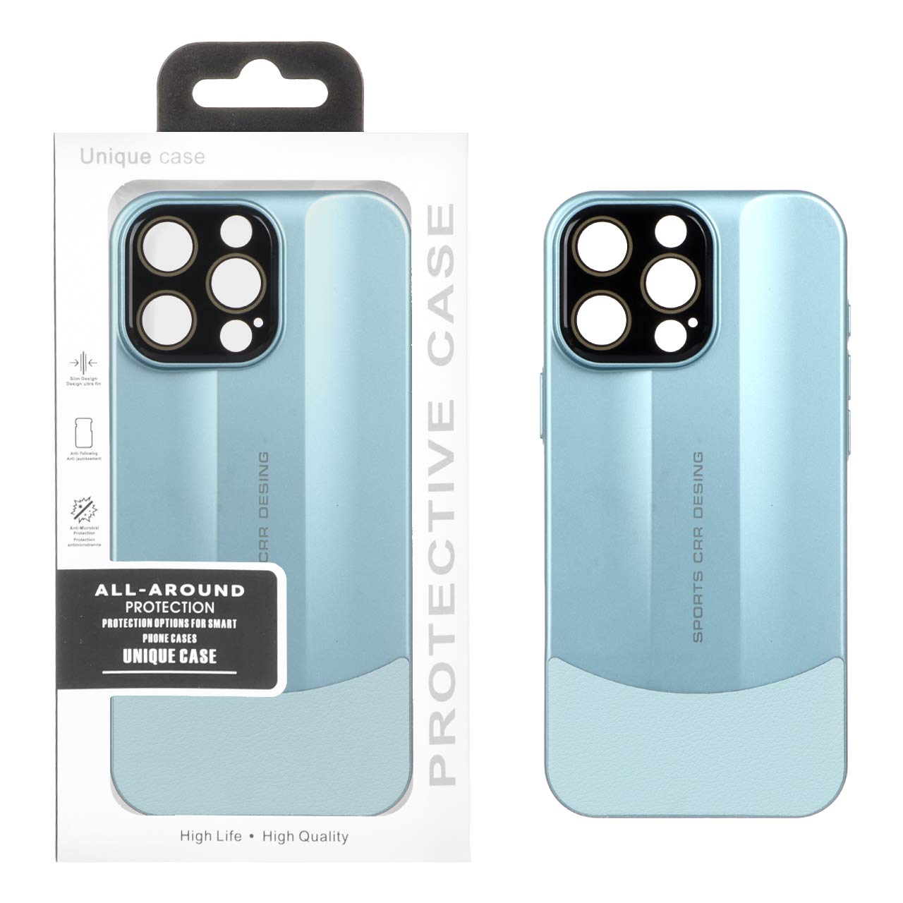 1300200 قاب اورجینال Sports Design محافظ لنز شیشه ای Apple iPhone 16 Pro Max - آبی روشن (پک دار) - تصویر 1