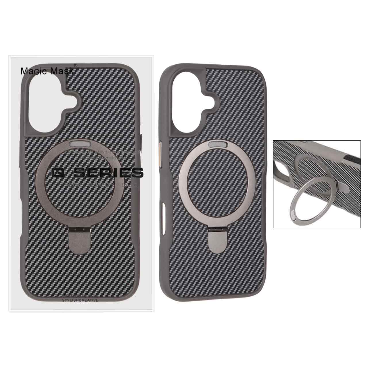 1300410 قاب اورجینال Magsafe استندشو Apple iPhone 16 - خاکستری (پک دار) - تصویر 1