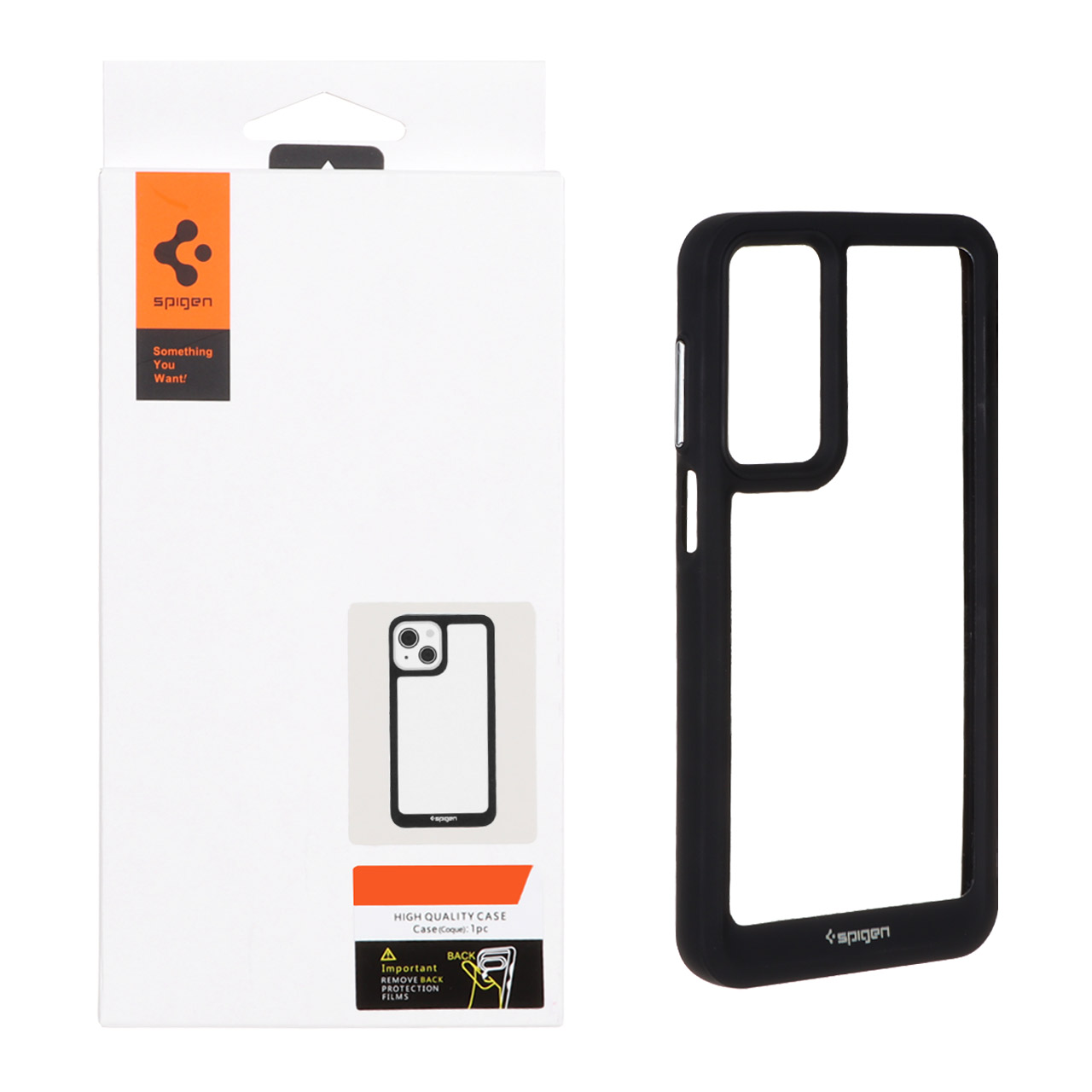 1303818 قاب اورجینال Spigen مدل Samsung Galaxy A16 - شفاف مشکی - تصویر 1