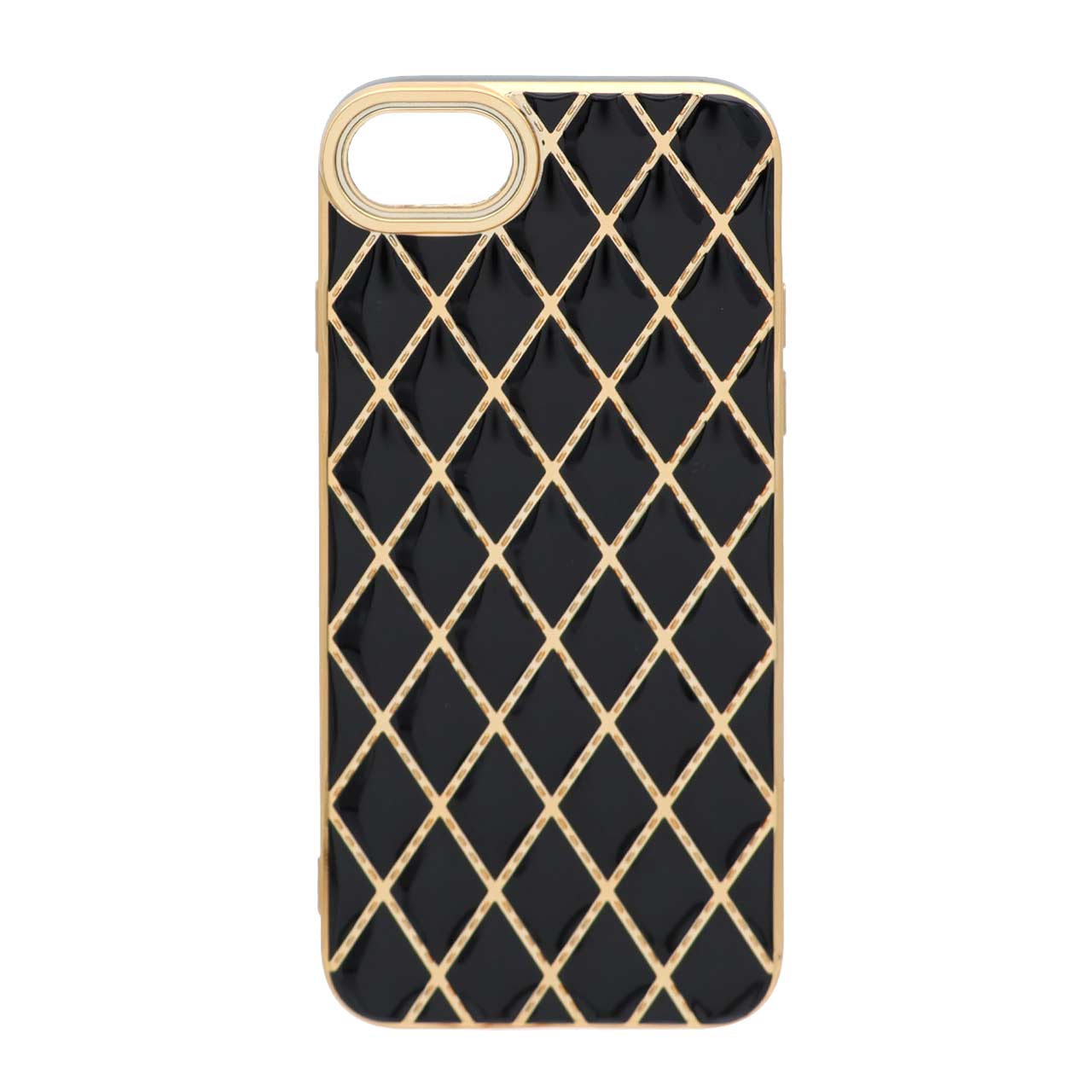 1305476 قاب My Case لوزی طرح دوخت Apple iPhone SE (2020) / iPhone 7 / iPhone 8 - مشکی - تصویر 1