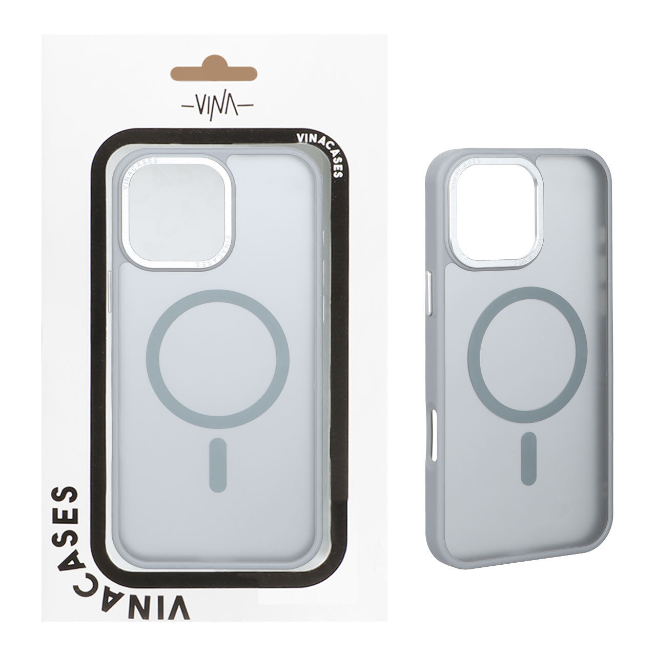 1310678 قاب اورجینال Vina مات Magsafe مدل Apple iPhone 16 Pro Max - خاکستری (پک دار) - تصویر 1