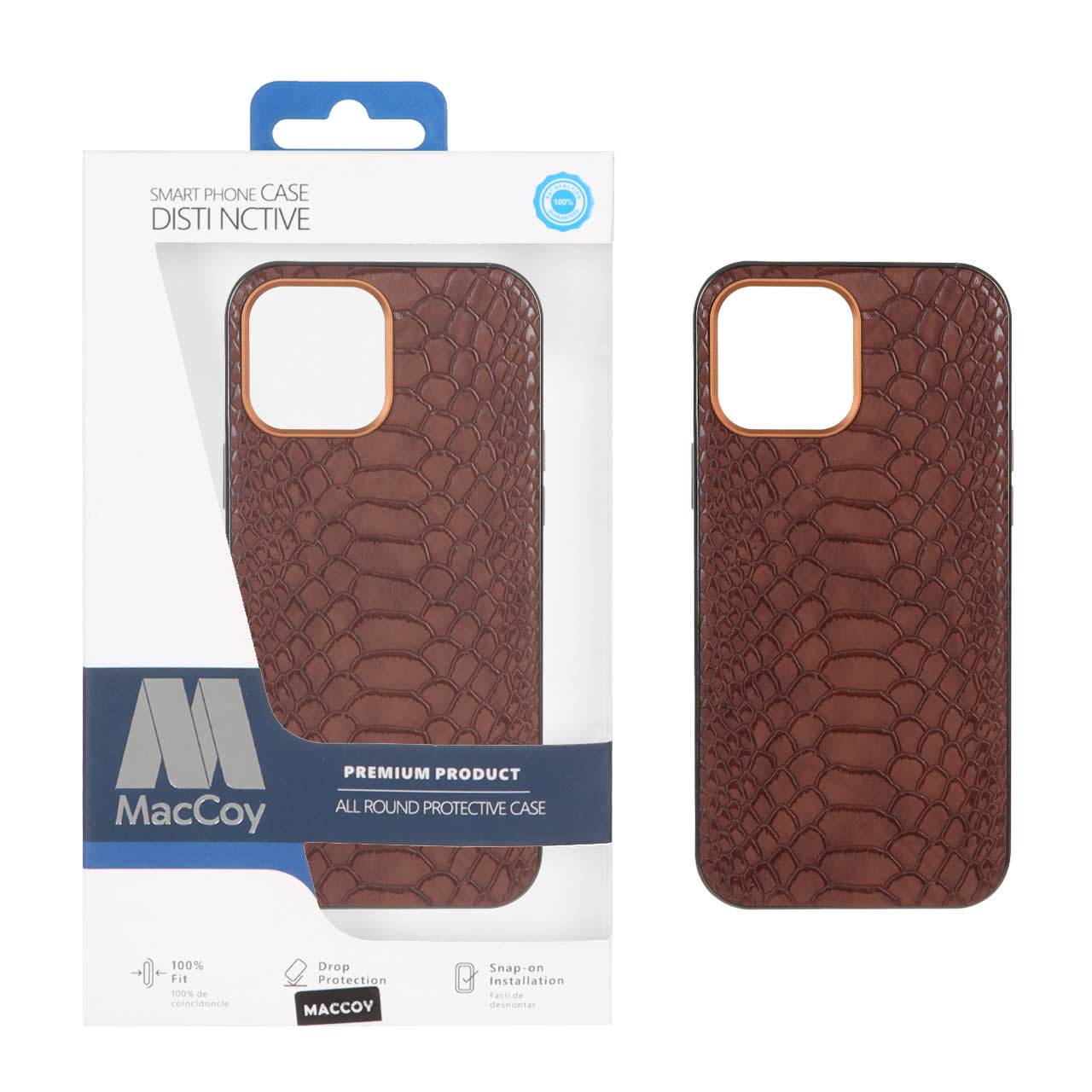 1312956 قاب اورجینال MacCoy چرمی پوست ماری Apple iPhone 13 Pro Max - قهوه ای (پک دار) - تصویر 1