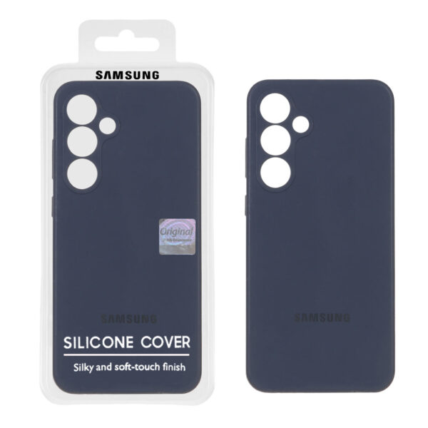 قاب سیلیکونی پاک کنی اورجینال Master Quality مدل Samsung Galaxy S24 FE - سرمه ای (پک دار)