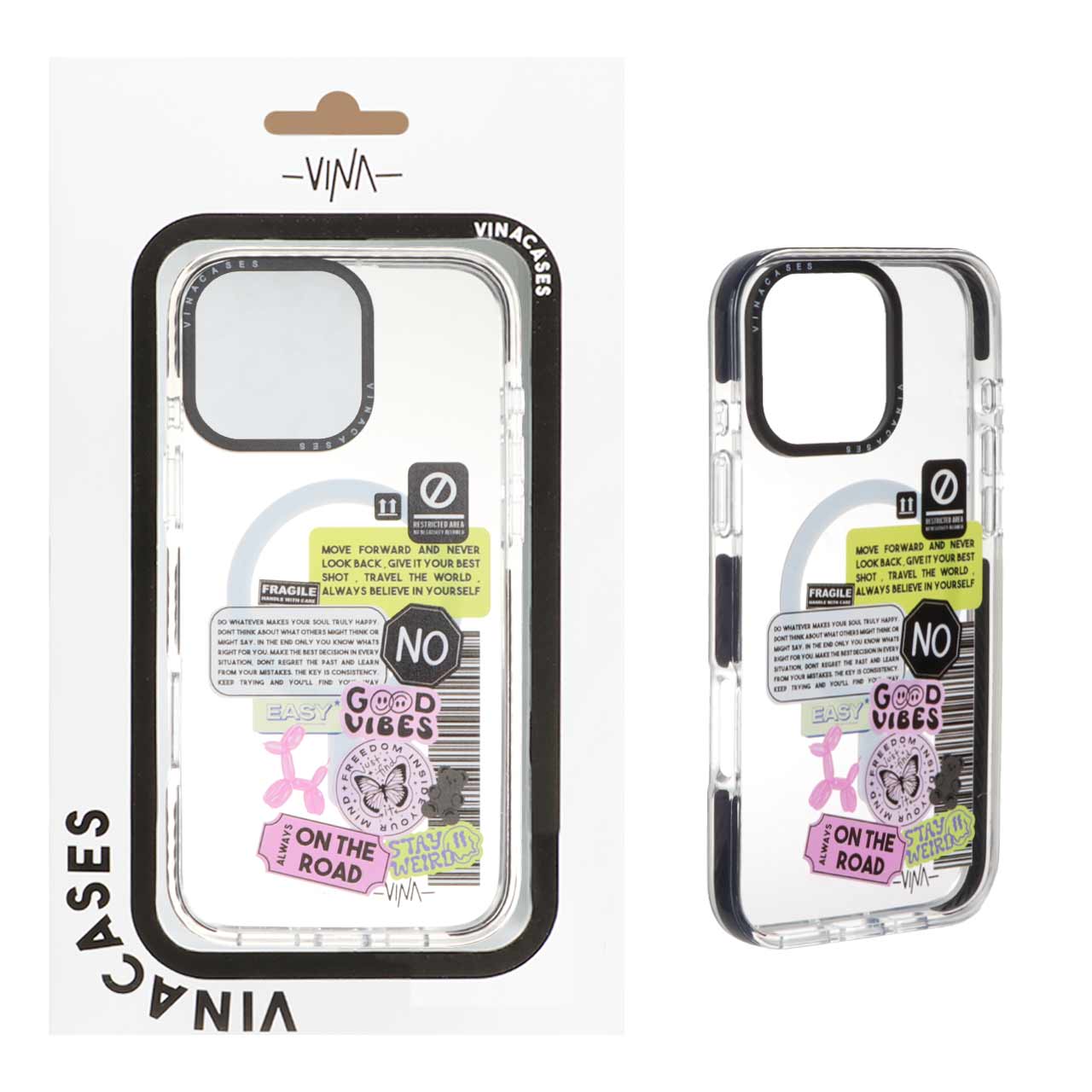 1322048 قاب اورجینال Vina شفاف Magsafe طرح دار Apple iPhone 16 Pro Max - کد 299 (پک دار) - تصویر 1