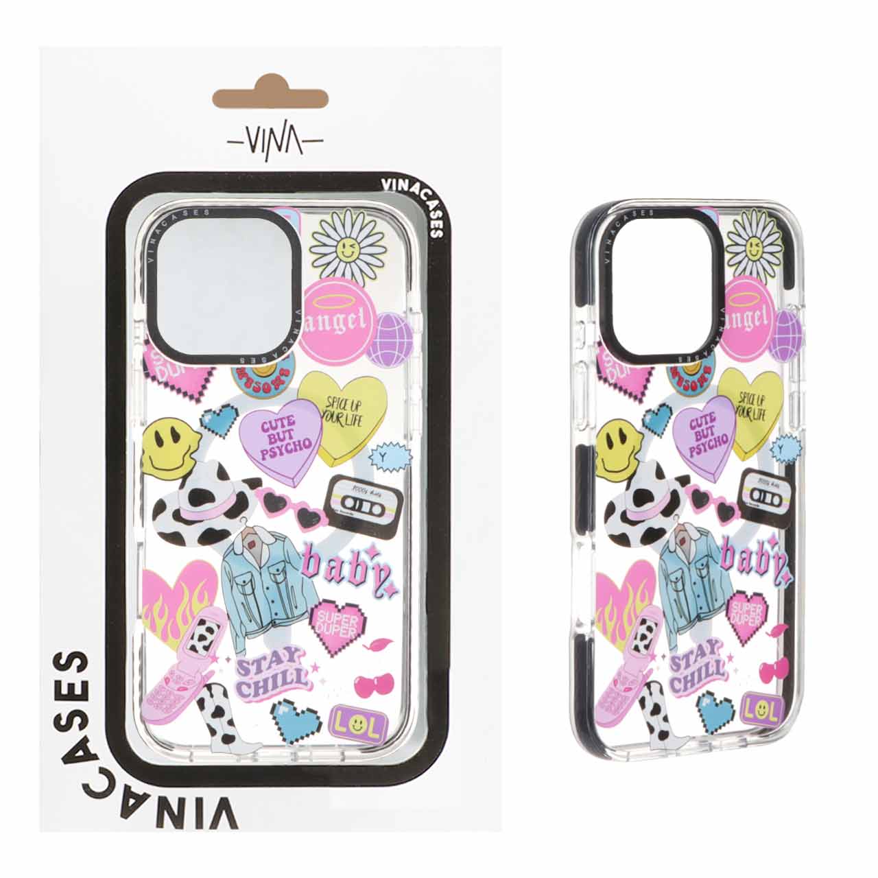 1322056 قاب اورجینال Vina شفاف Magsafe طرح دار Apple iPhone 16 Pro Max - کد 303 (پک دار) - تصویر 1