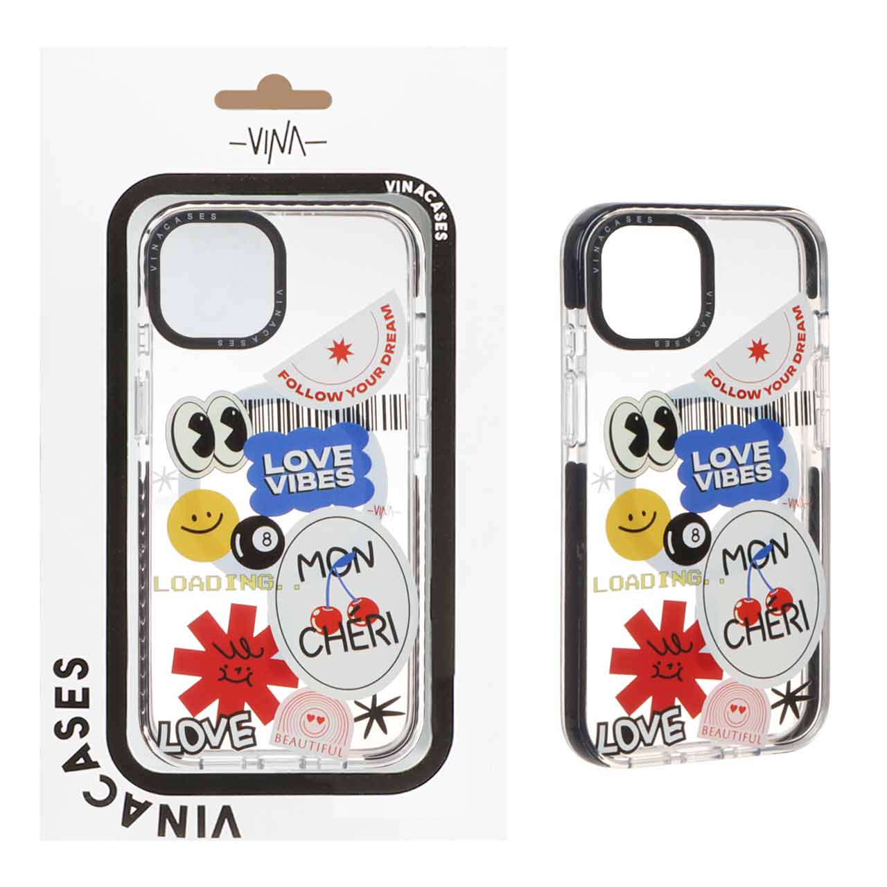 1322090 قاب اورجینال Vina شفاف Magsafe طرح دار Apple iPhone 13 / iPhone 14 - کد 320 (پک دار) - تصویر 1