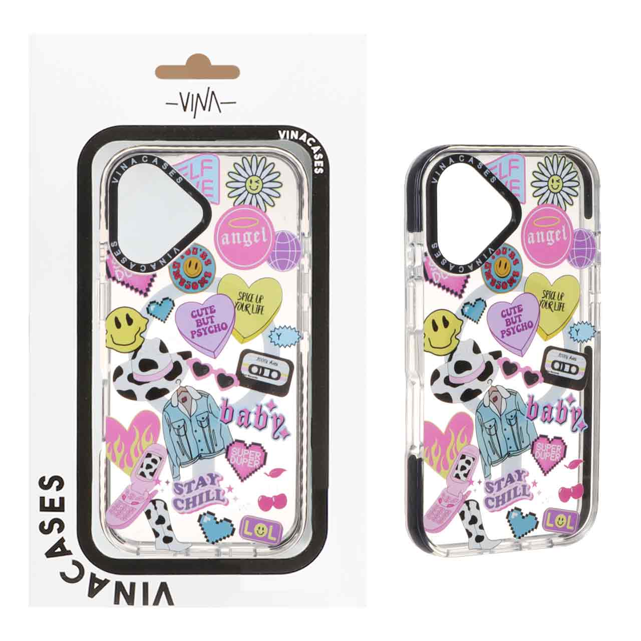 1322132 قاب اورجینال Vina شفاف Magsafe طرح دار Apple iPhone 16 - کد 341 (پک دار) - تصویر 1