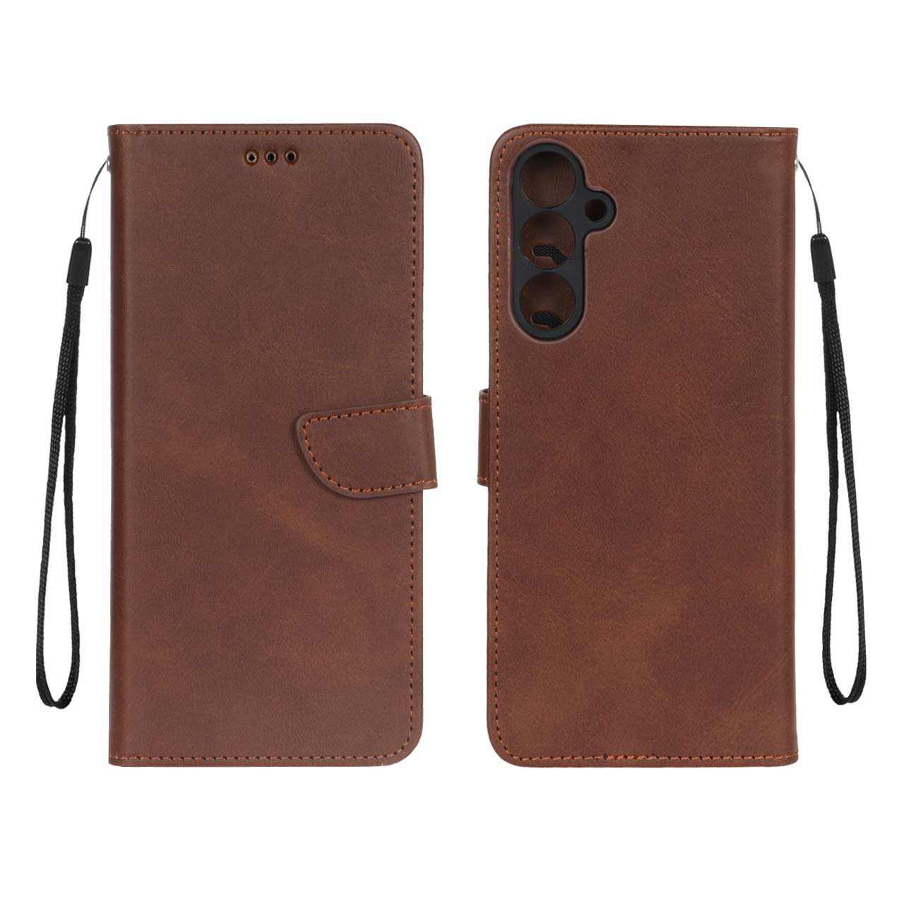 1328676 کیف چرمی موبایل مگنتی محافظ لنزدار Samsung Galaxy A16 - قهوه ای - تصویر 1