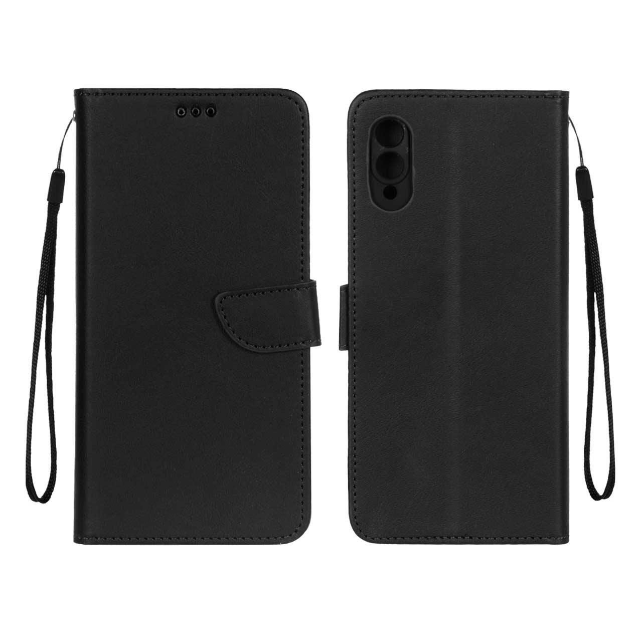 1328696 کیف چرمی موبایل مگنتی محافظ لنزدار Samsung Galaxy A02 / M02 - مشکی - تصویر 1
