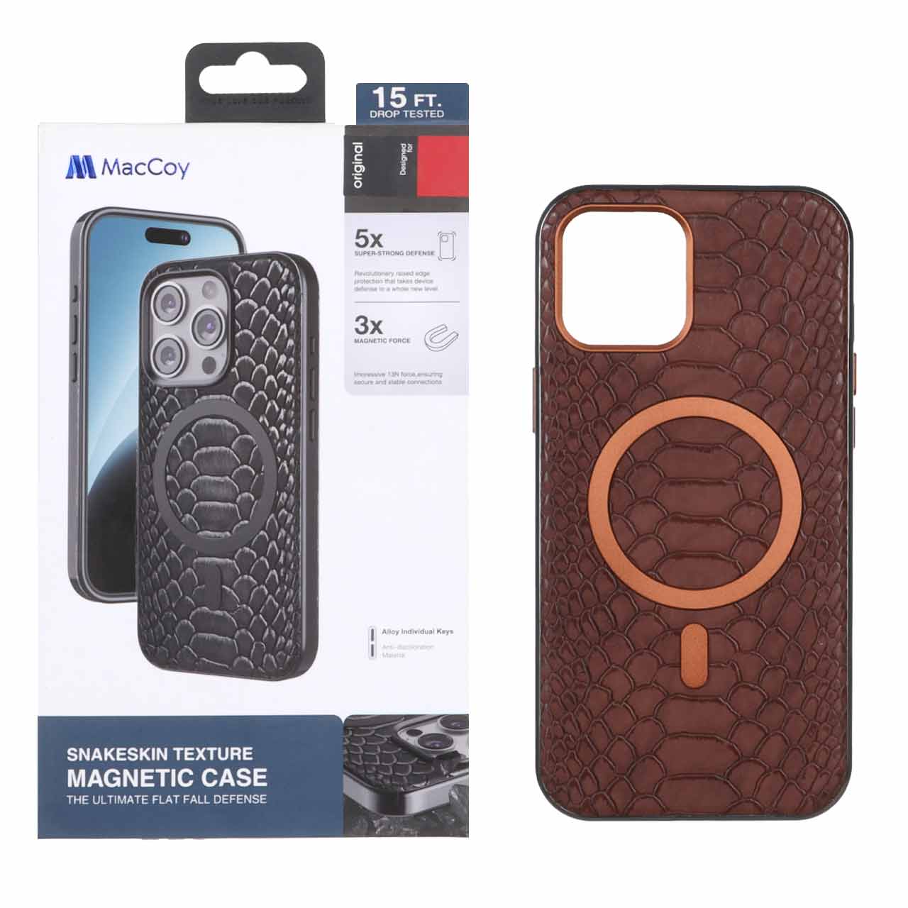 1330640 قاب اورجینال MacCoy چرمی پوست ماری MagSafe مدل Apple iPhone 12 Pro Max - صحرایی (پک دار) - تصویر 1