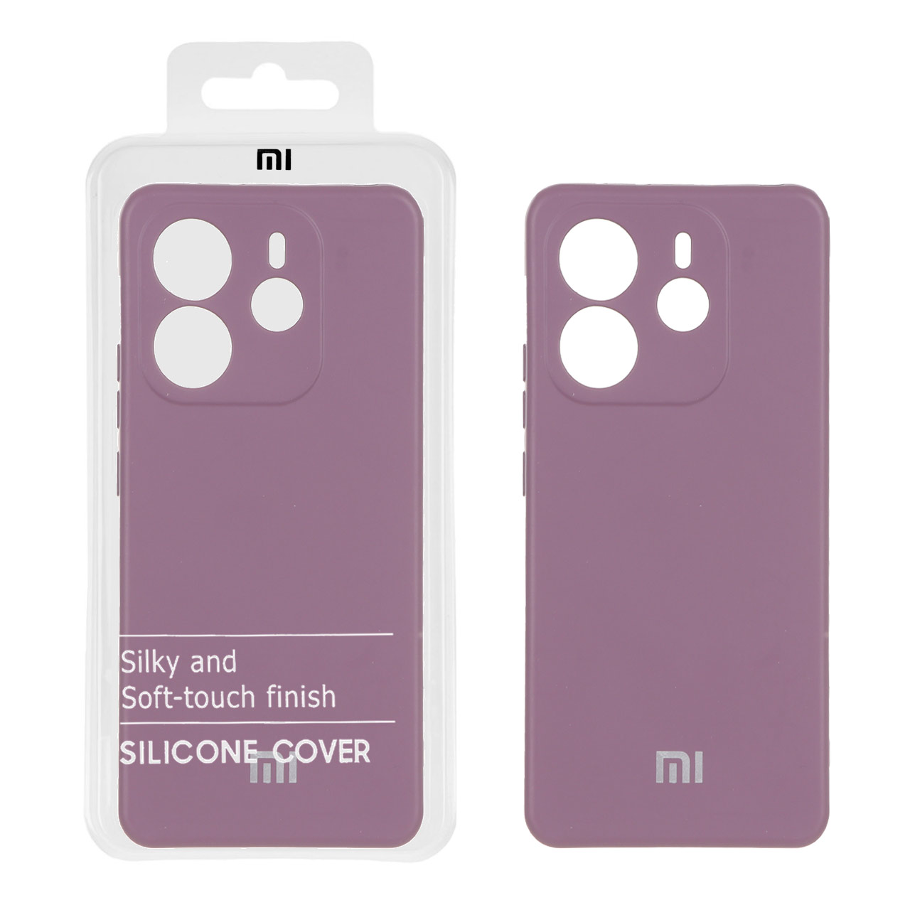 1334488 قاب نیو سیلیکون محافظ لنزدار Xiaomi Redmi Note 14 4G - RFF - بادمجانی تیره (پک دار) - تصویر 1