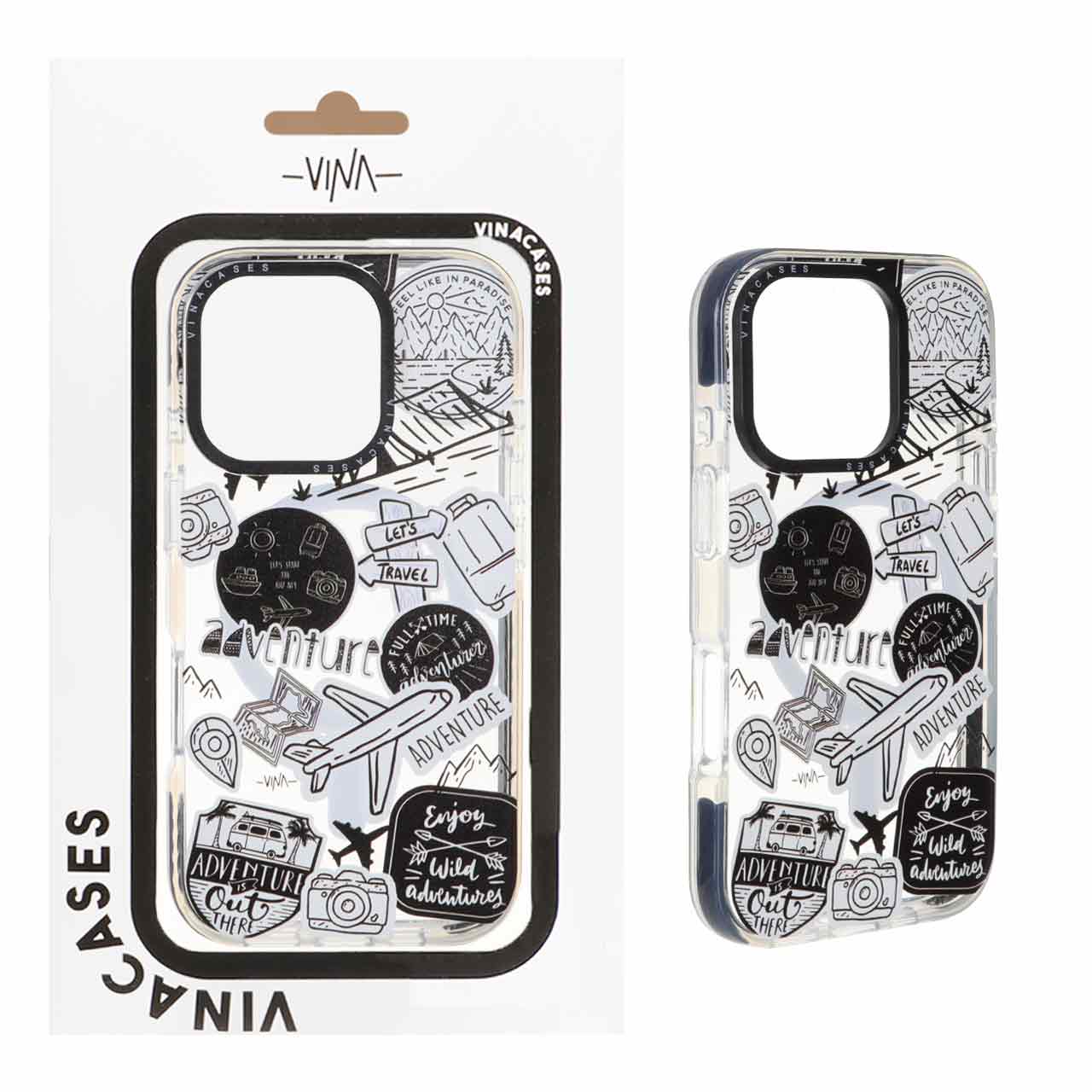 1339364 قاب اورجینال Vina شفاف Magsafe طرح دار Apple iPhone 16 Pro - کد 352 (پک دار) - تصویر 1