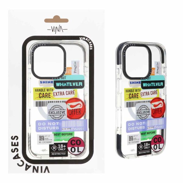 قاب اورجینال Vina شفاف Magsafe طرح دار Apple iPhone 16 Pro - کد 368 (پک دار)