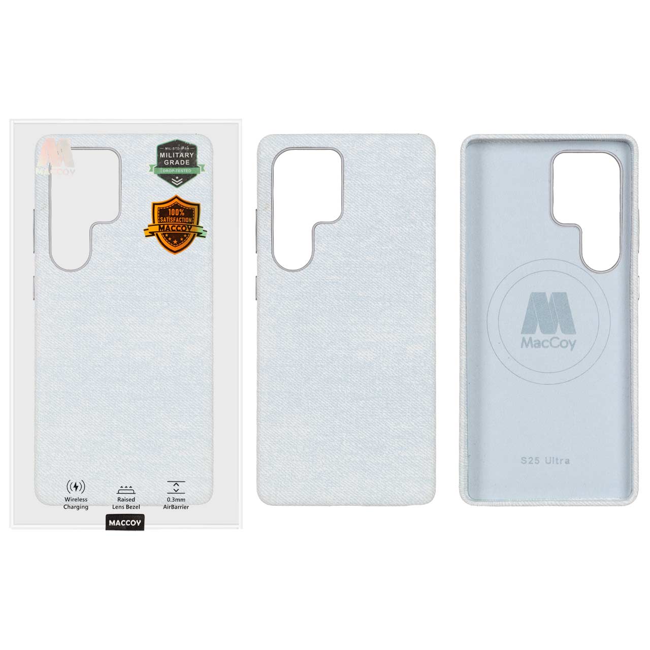 1339706 قاب اورجینال MacCoy پارچه ای لنز فلزی Magsafe Samsung Galaxy S25 Ultra - آبی (پک دار) - تصویر 1