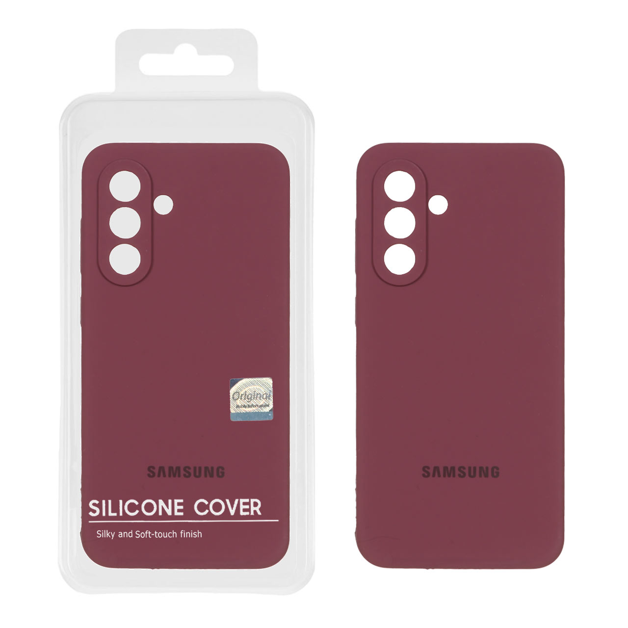 1340126 قاب سیلیکونی پاک کنی اورجینال Master Quality مدل Samsung Galaxy A56 / A36 - زرشکی (پک دار) - تصویر 1
