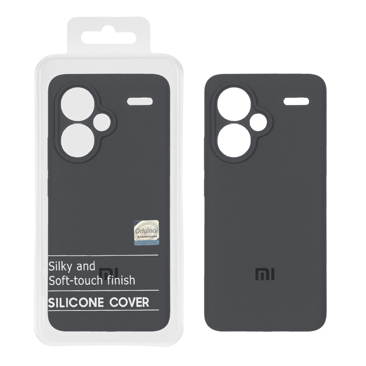 1348182 قاب سیلیکونی پاک کنی اورجینال Master Quality مدل Xiaomi Redmi Note 13 Pro Plus 5G - خاکستری (پک دار) - تصویر 1